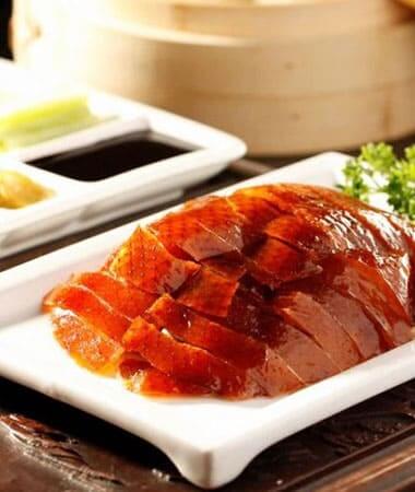 Beijing Roast Duck on table in restaurant